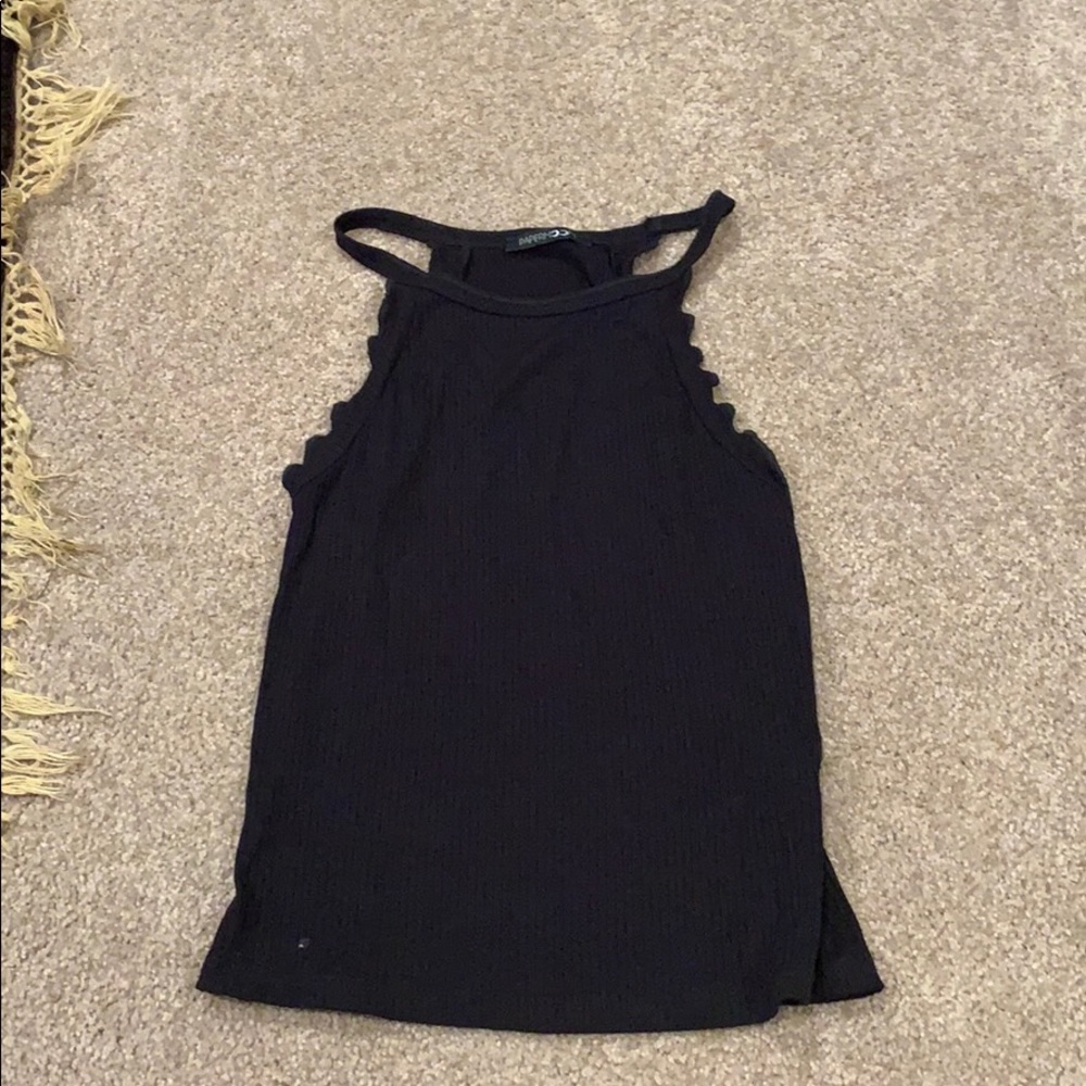 black tank top